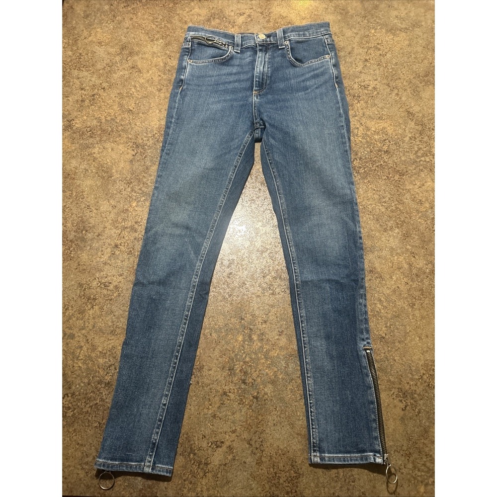 Rag And Bone Jean Pants Size 26x26 Hunter Zipper Ankles Slim High Rise